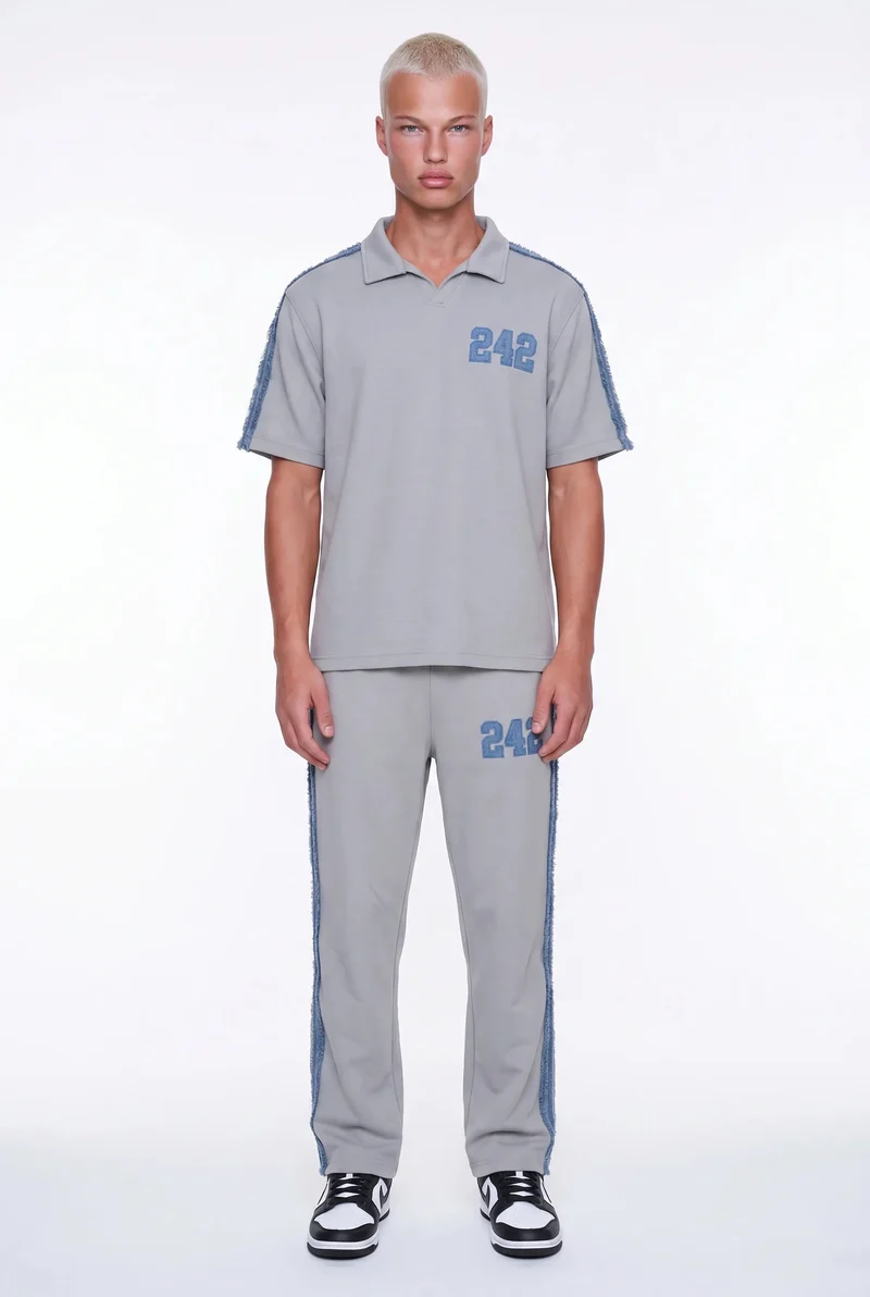 Men's 242 Stripe Detail Regular Fit Tracksuit Set, Gray