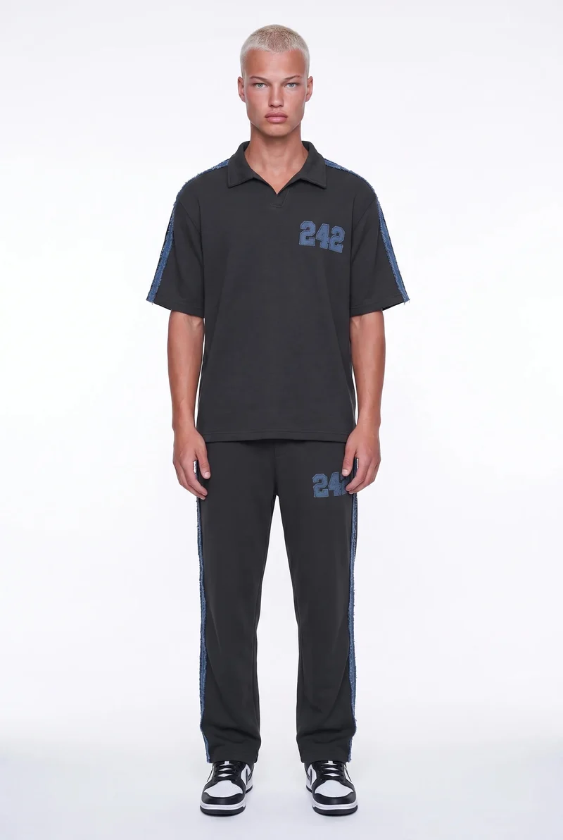 Men's 242 Stripe Detail Regular Fit Tracksuit Set, Black