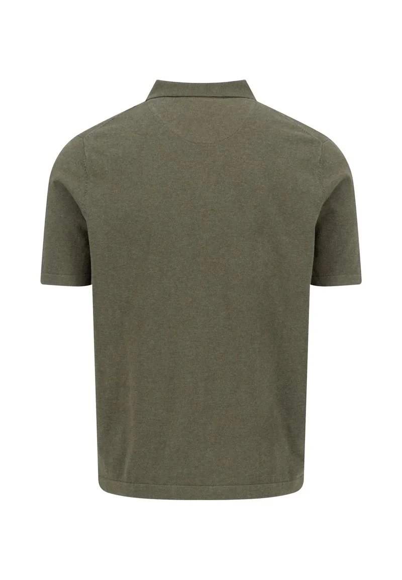 Fynch Hatton stickad Piké dark khaki