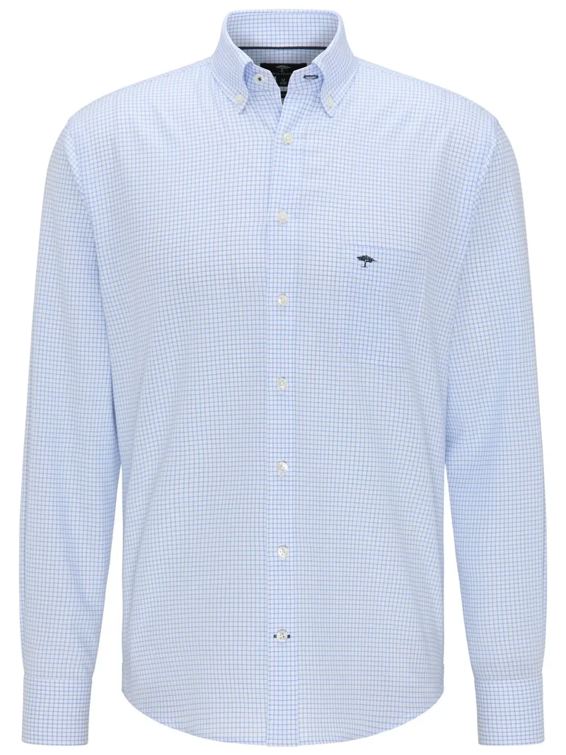 Skjorta Oxford light blue check