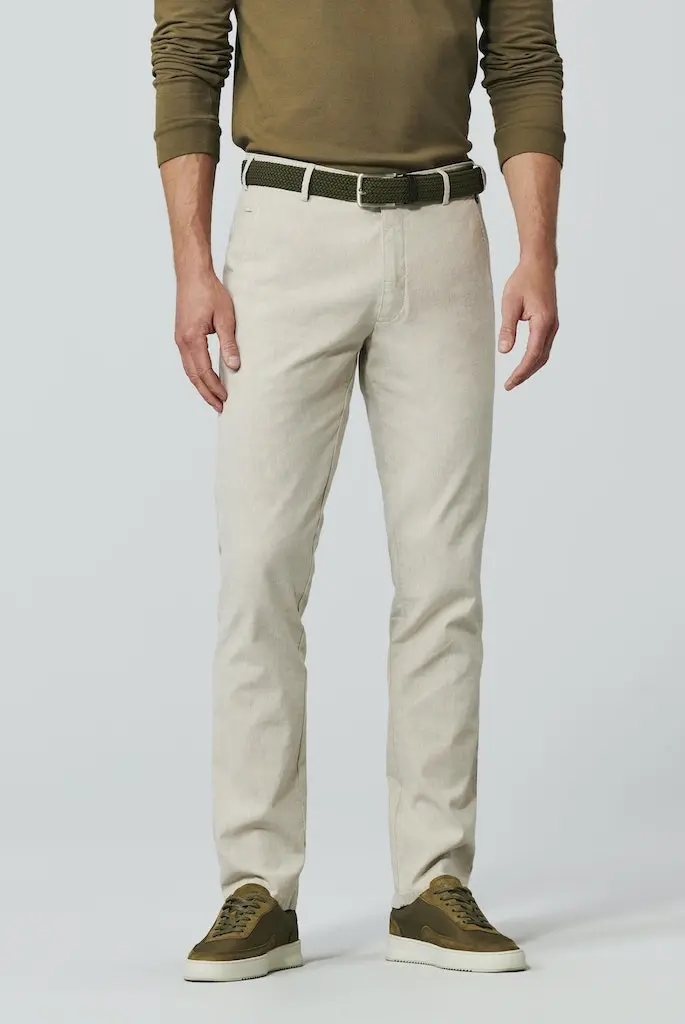 Bonn chinos perfect fit från Meyer/ ljusbeige linne