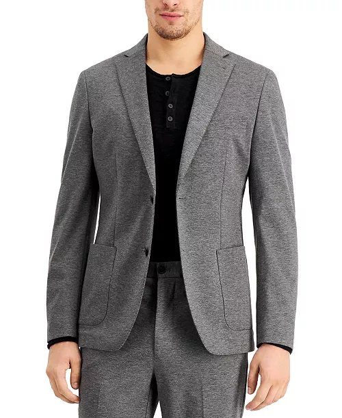 Mens Slim Fit Two Button Blazer Jacket