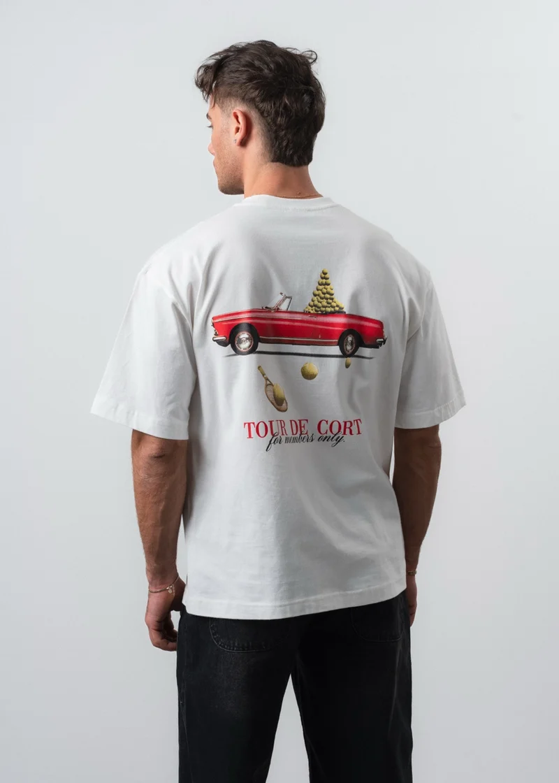 Men's Cort Printed Oversize T-Shirt White