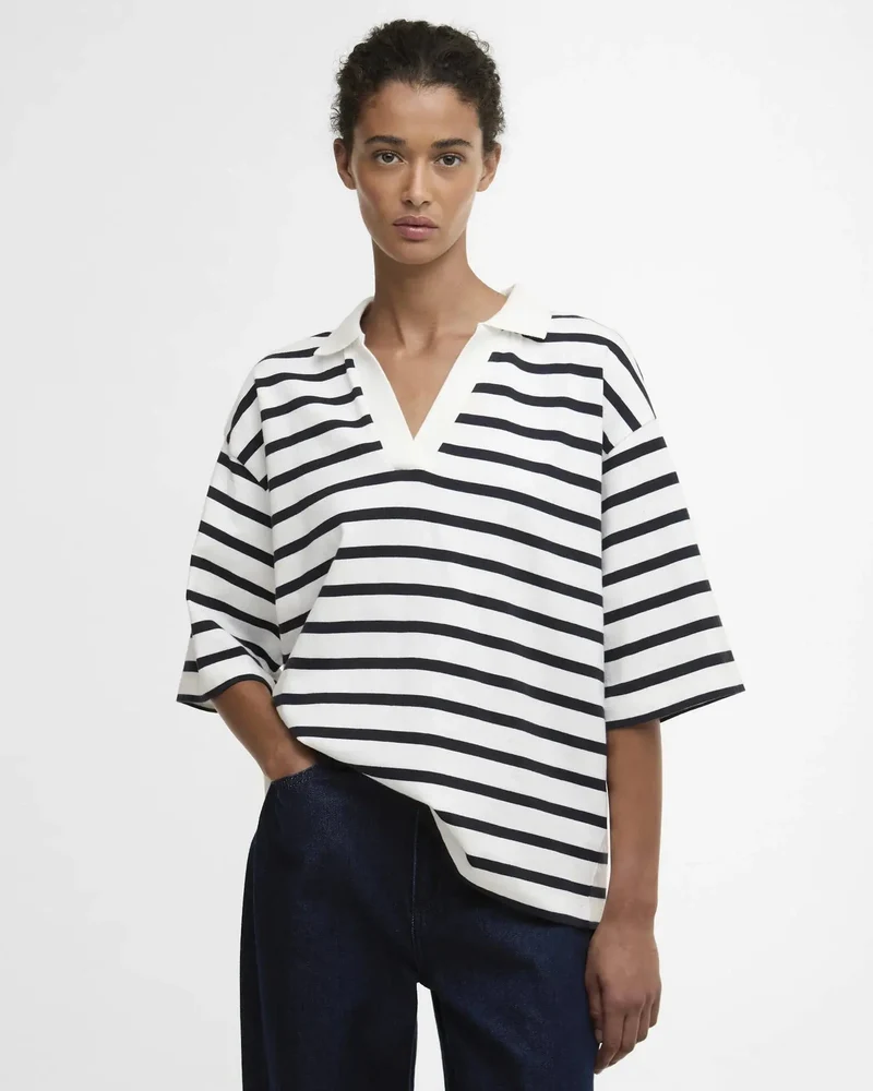 Barbour Inez Topp / Moln Mörk Marinblå Randig