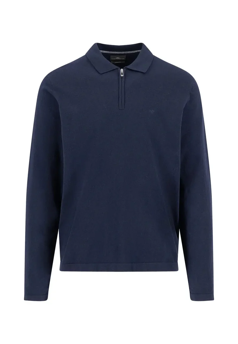 Polo med dragkedja / Marinblå - Fynch Hatton