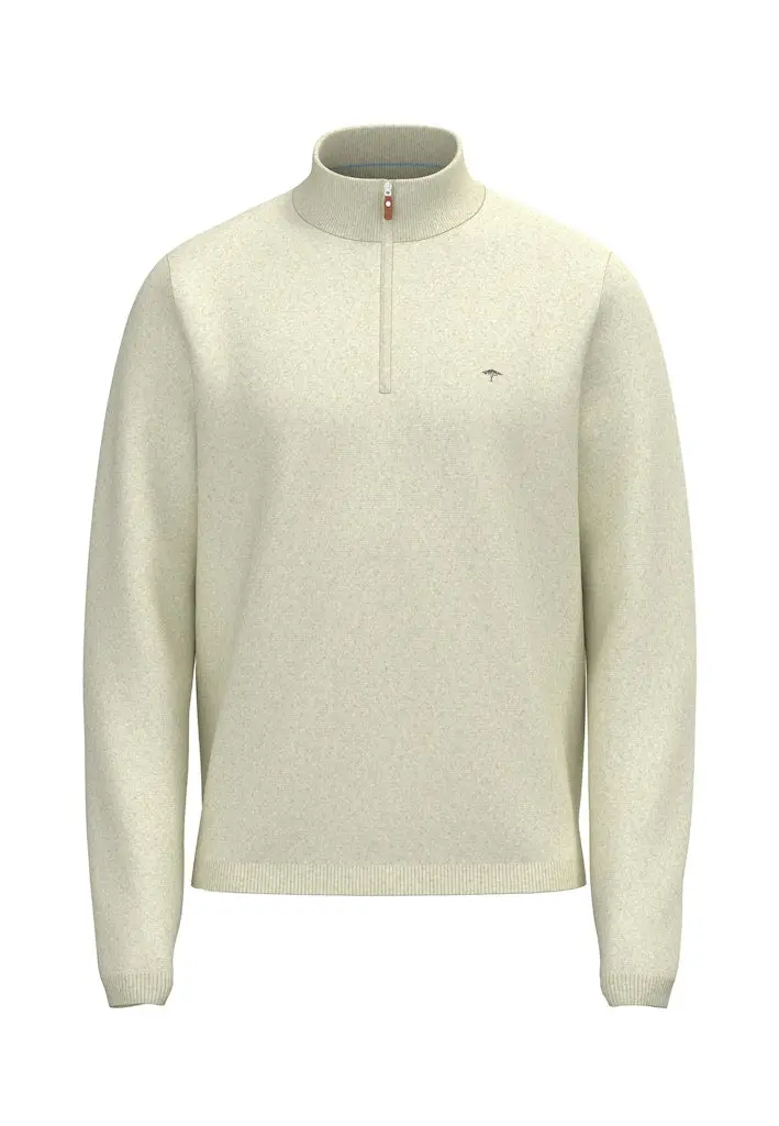 Fynch Hatton Zip Tröja Air cotton new offwhite