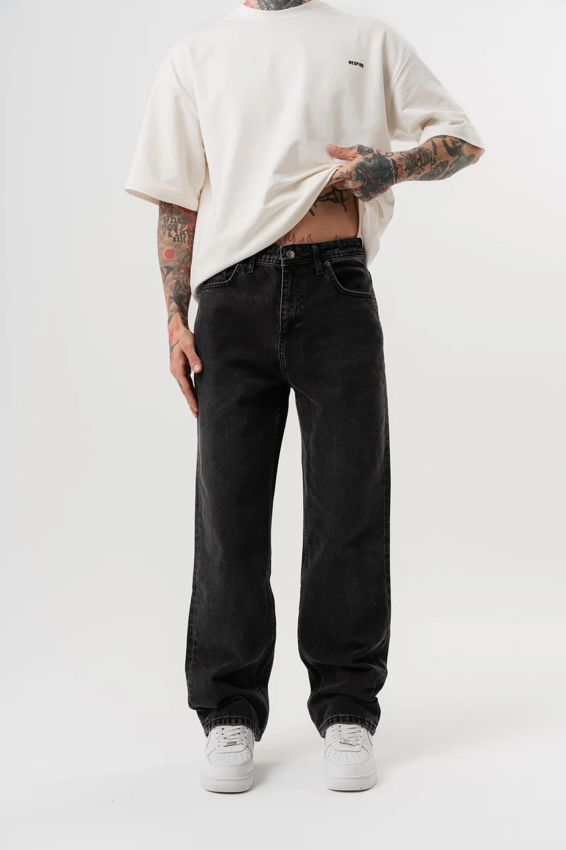Washed Baggy Pants Charcoal