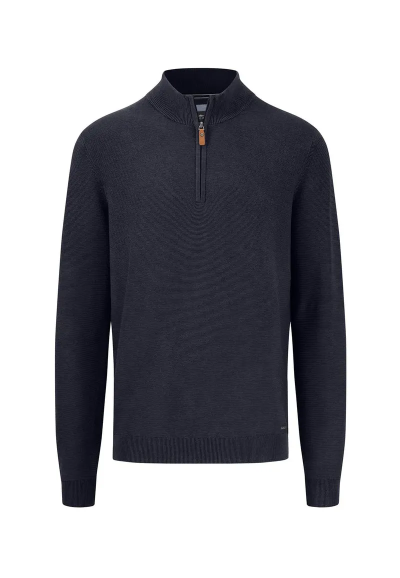 Fynch Hatton Zip Tröja marinblå