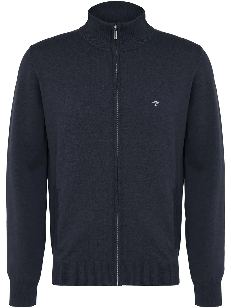 Zip Cardigan marinblå
