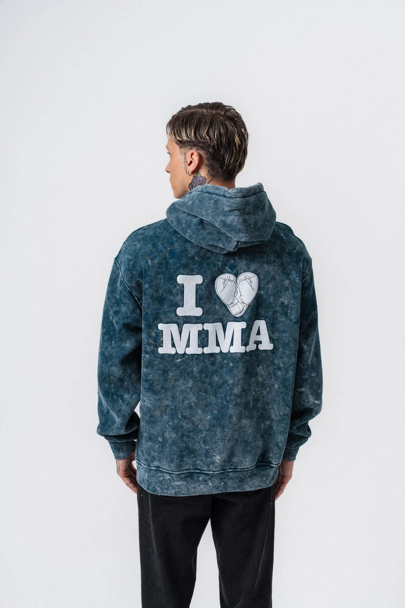 MMA Printed Hooded Oversized Hoodie Emerald