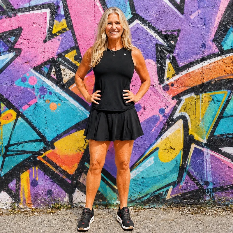 Court Skort - Kort Byxkjol/Badkjol med Fickor