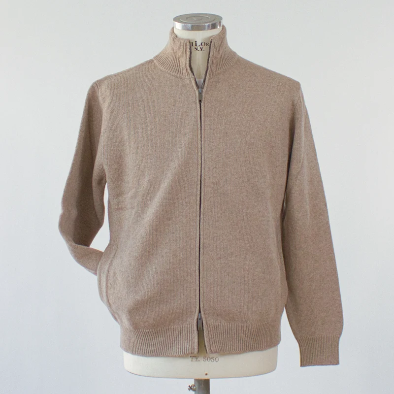Wool & Co Cardigan med fickor, Beige