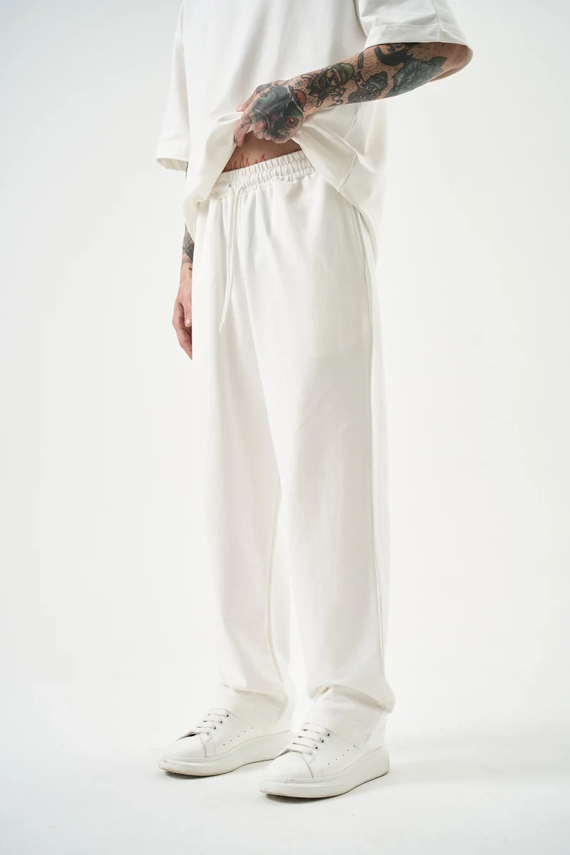 Men's Basic Jogger Sweatpants Ecru