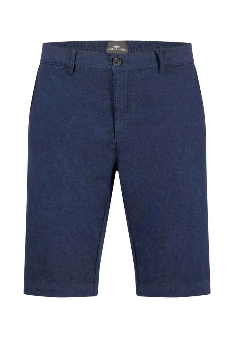 Fynch Hatton shorts Bermuda linne marinblå
