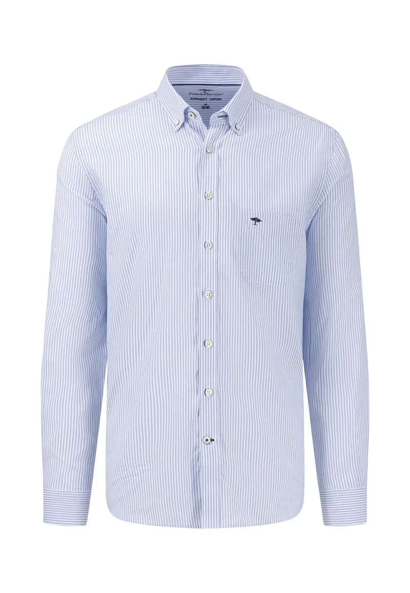 Fynch Hatton Skjorta Oxford light blue stripe
