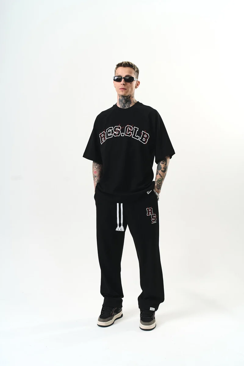 Men's Res Clb Printed Oversize Tracksuit Set Black