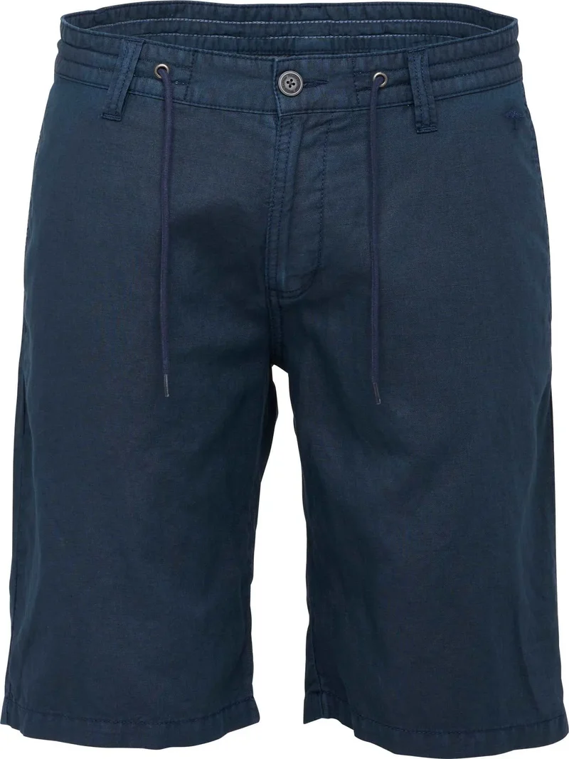 Fynch Hatton shorts Bermuda Navy linne/bomull
