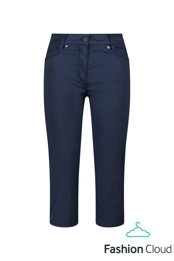 Byxa | Inga mörkblå 3/4 jeans tunn twill