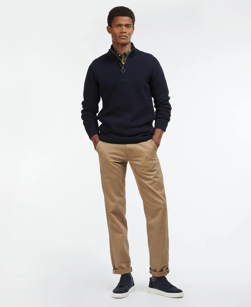 Barbour Holden half zip knitted navy