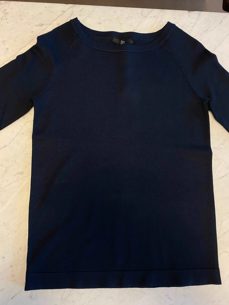 Kortärmad rundhalsad tröja | BK | Navy