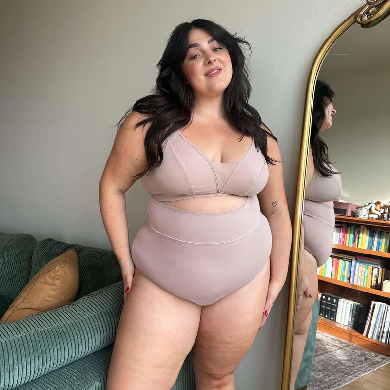 Organic Cotton Super High Waist Knickers - Milk Bottle