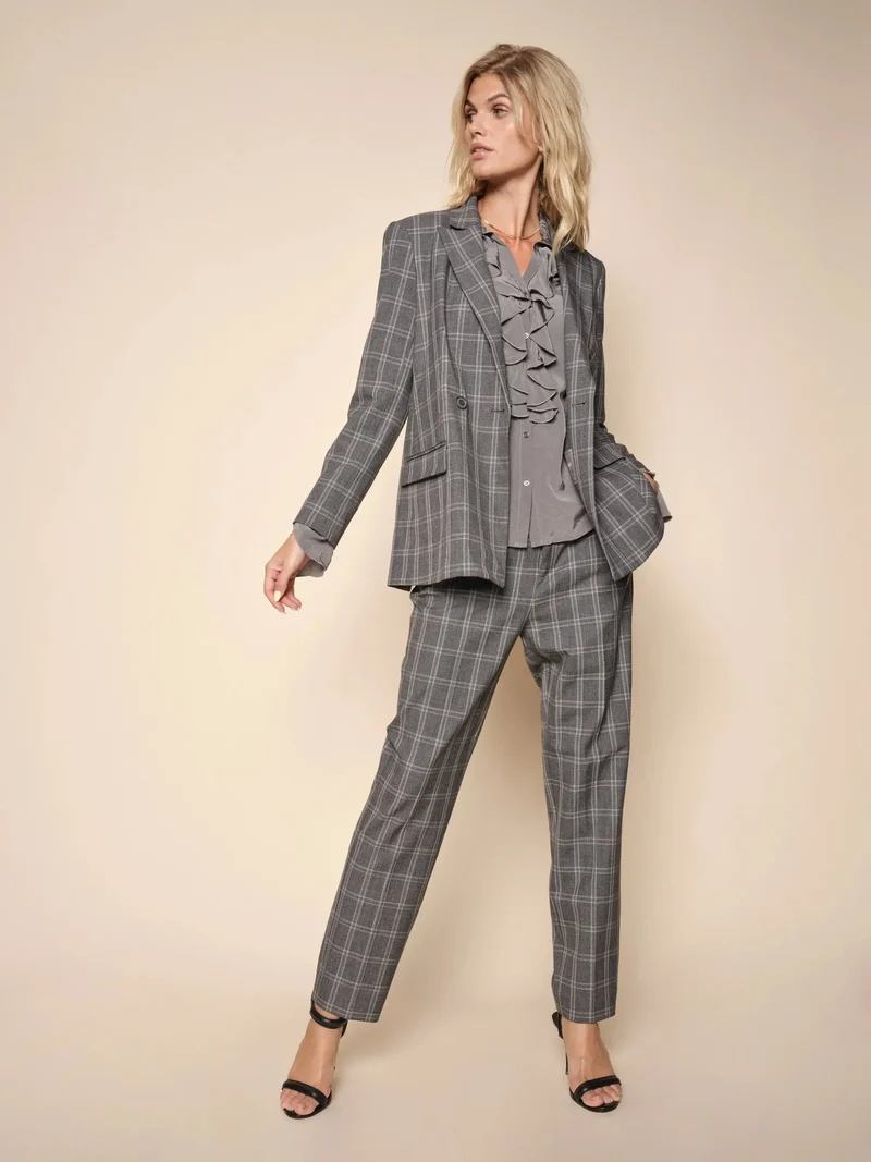 Viola Allen pant | Mos Mosh | grårutig